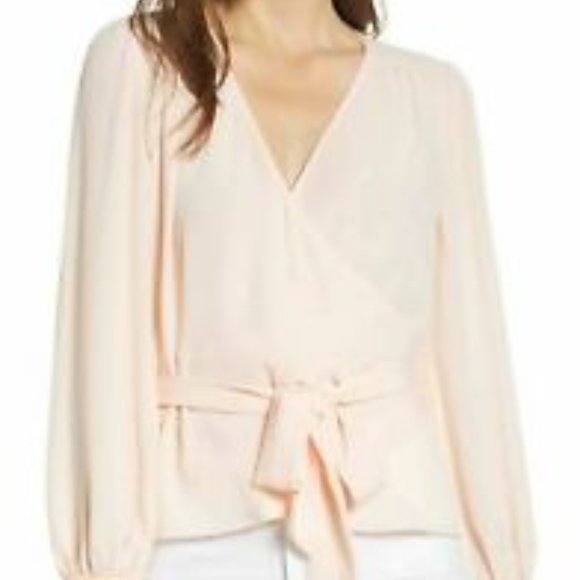 Chelsea28 Tops - Chelsea28 Wrap Top Pink Wood